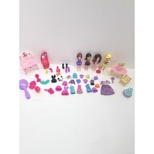 Mini Barbie Lot 2010 4 Dolls 4" And Clothes, Shoes & Accessories 59 Pieces